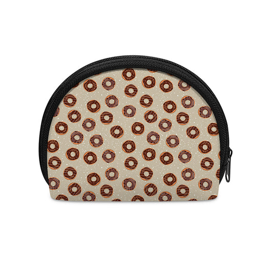 Chocolate Donuts Pattern Print Coin Purse