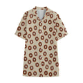 Chocolate Donuts Pattern Print Cotton Hawaiian Shirt