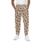 Chocolate Donuts Pattern Print Cotton Pants