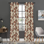 Chocolate Donuts Pattern Print Curtain