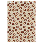 Chocolate Donuts Pattern Print Curtain