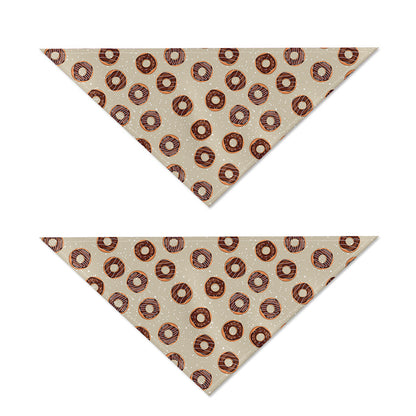 Chocolate Donuts Pattern Print Dog Bandana