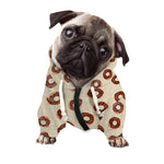Chocolate Donuts Pattern Print Dog Zip Up Hoodie