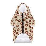 Chocolate Donuts Pattern Print Dog Zip Up Hoodie