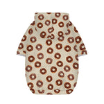 Chocolate Donuts Pattern Print Dog Zip Up Hoodie