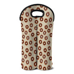 Chocolate Donuts Pattern Print Double Neoprene Wine Tote