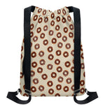 Chocolate Donuts Pattern Print Drawstring Backpack