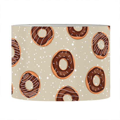Chocolate Donuts Pattern Print Drum Lamp Shade