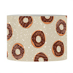 Chocolate Donuts Pattern Print Drum Lamp Shade