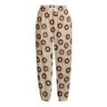 Chocolate Donuts Pattern Print Fleece Lined Knit Pants
