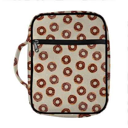 Chocolate Donuts Pattern Print Front Pocket Bible Bag