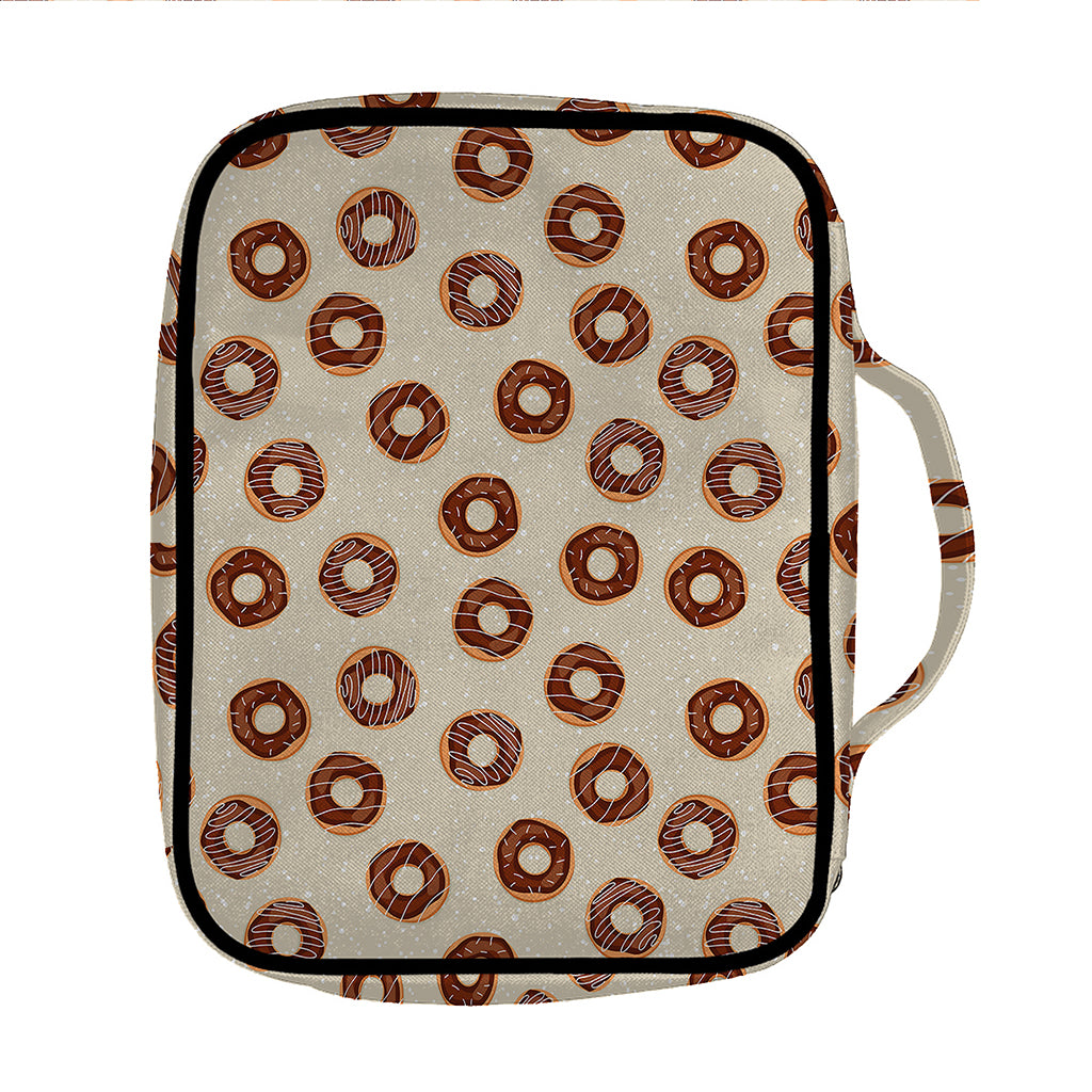 Chocolate Donuts Pattern Print Front Pocket Bible Bag