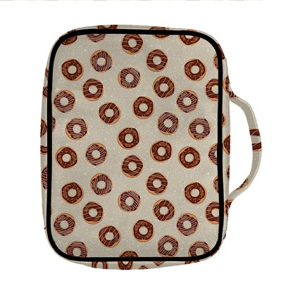 Chocolate Donuts Pattern Print Front Pocket Bible Bag