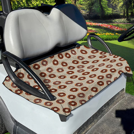 Chocolate Donuts Pattern Print Golf Cart Seat Cover