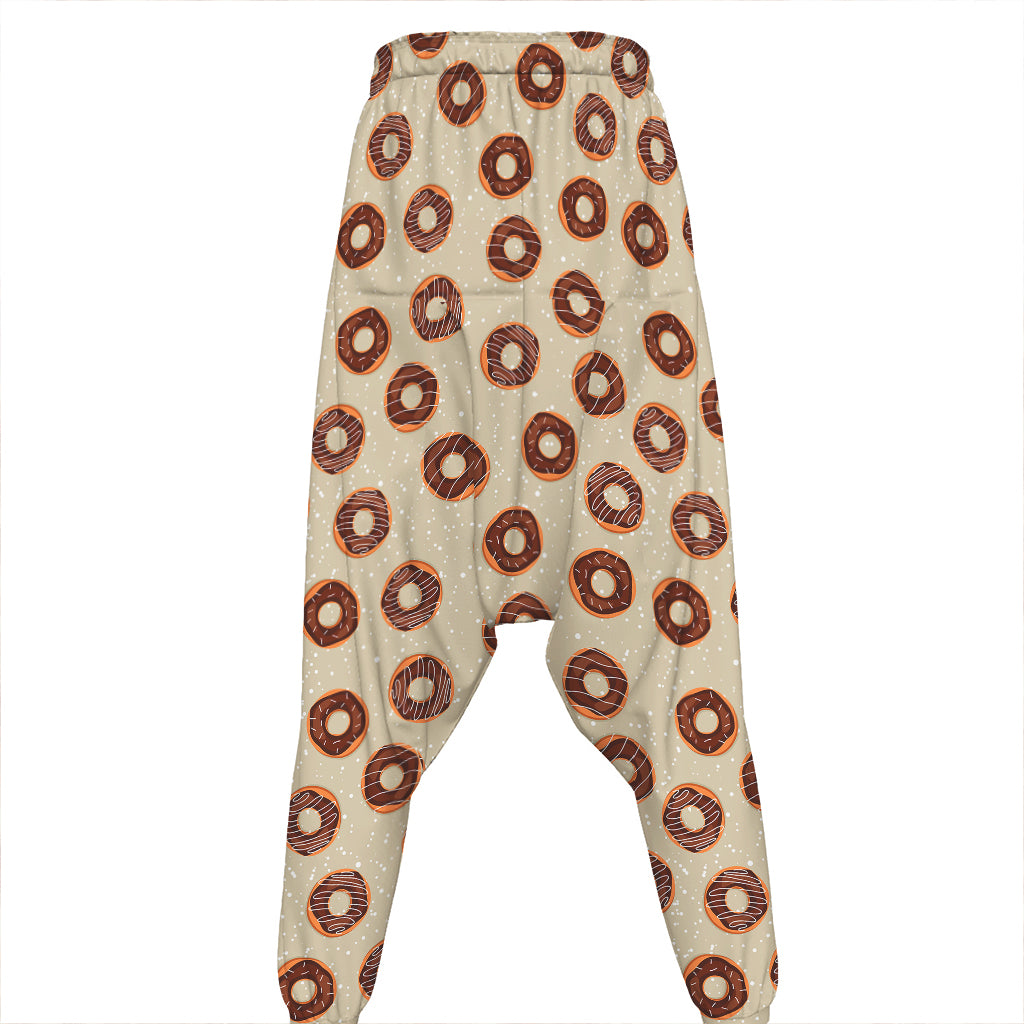 Chocolate Donuts Pattern Print Hammer Pants