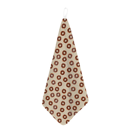 Chocolate Donuts Pattern Print Hand Towel