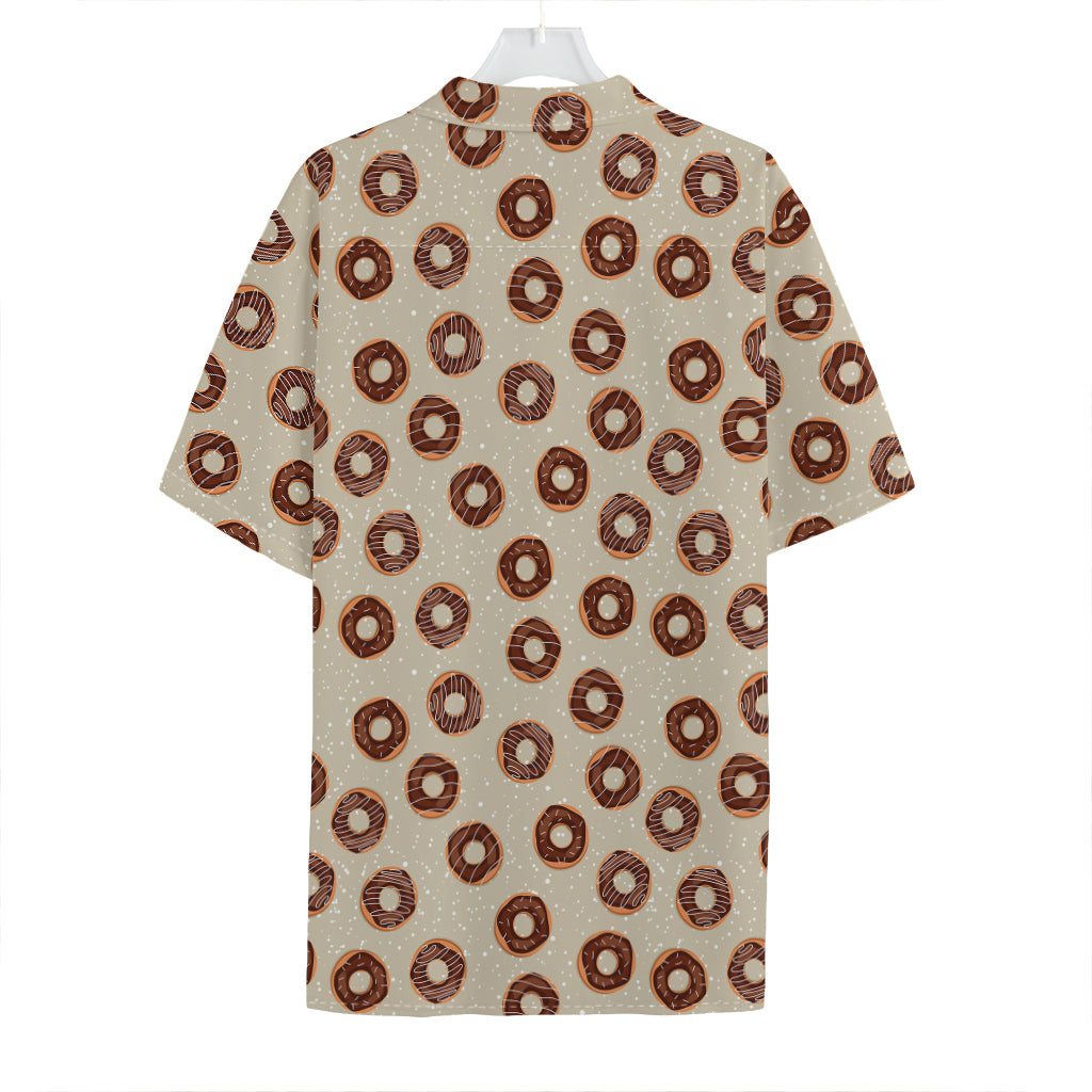 Chocolate Donuts Pattern Print Hawaiian Shirt
