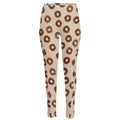 Chocolate Donuts Pattern Print High-Waisted Pocket Leggings