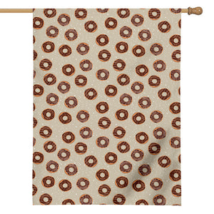 Chocolate Donuts Pattern Print House Flag