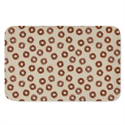 Chocolate Donuts Pattern Print Indoor Door Mat