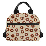 Chocolate Donuts Pattern Print Insulated Lunch Bag