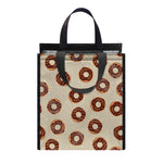 Chocolate Donuts Pattern Print Insulated Lunch Tote