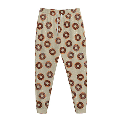 Chocolate Donuts Pattern Print Jogger Pants