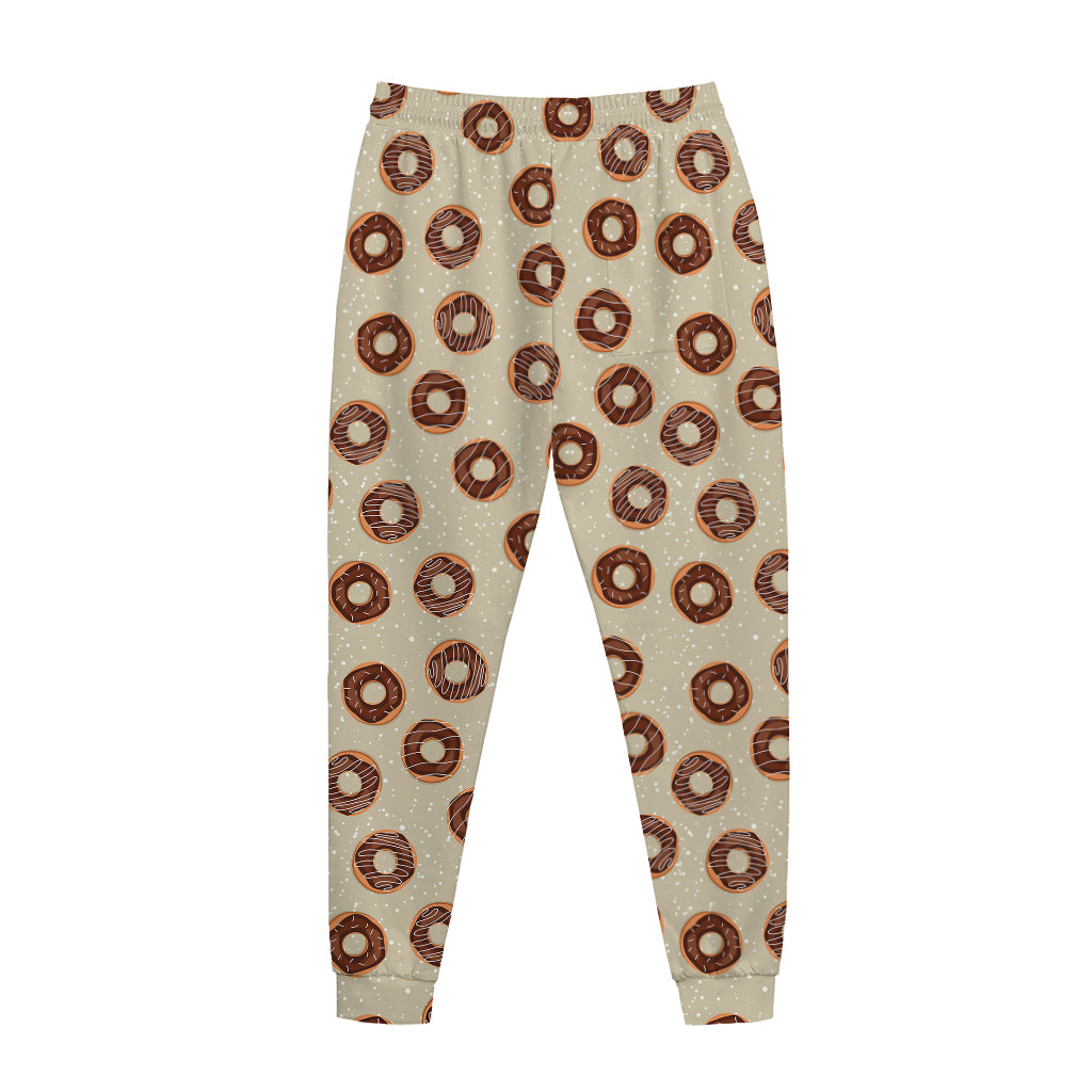 Chocolate Donuts Pattern Print Jogger Pants