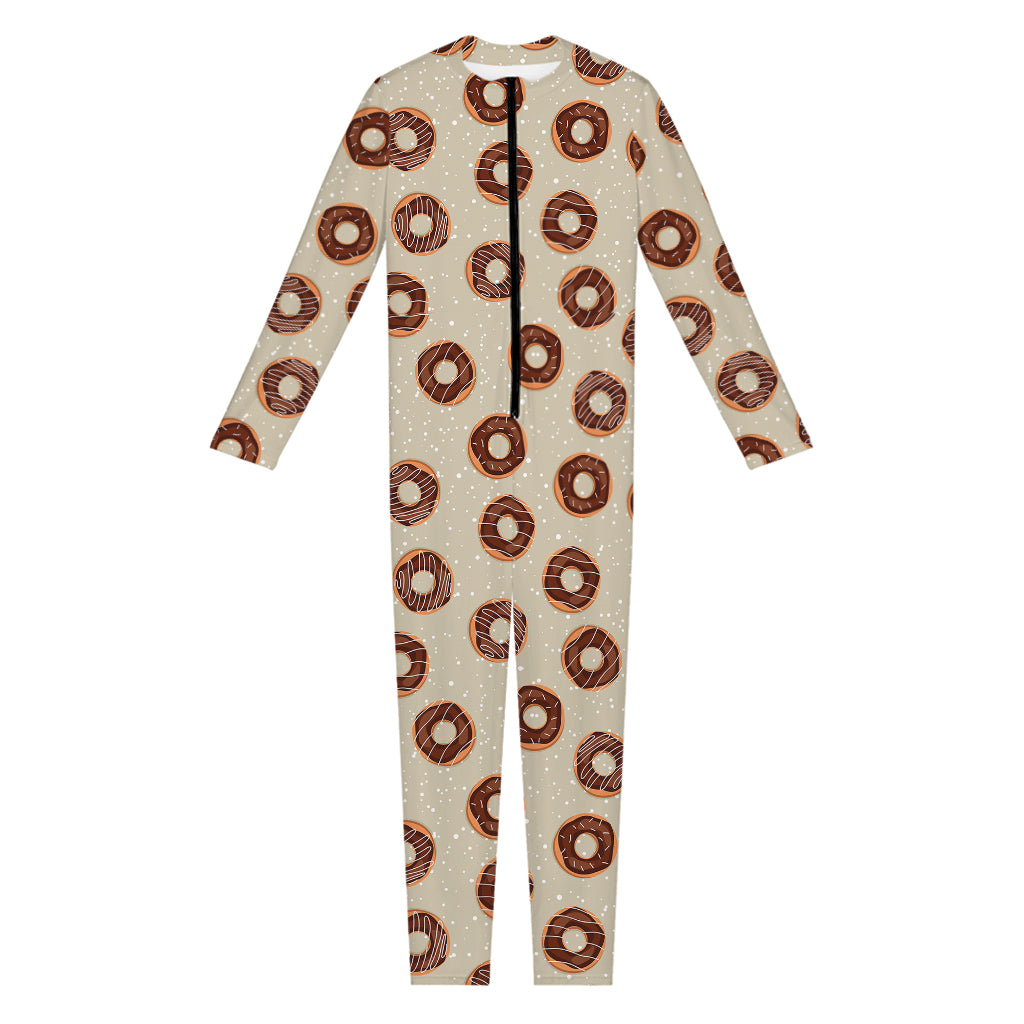 Chocolate Donuts Pattern Print Jumpsuit