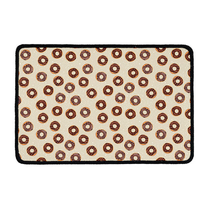 Chocolate Donuts Pattern Print Kitchen Mat