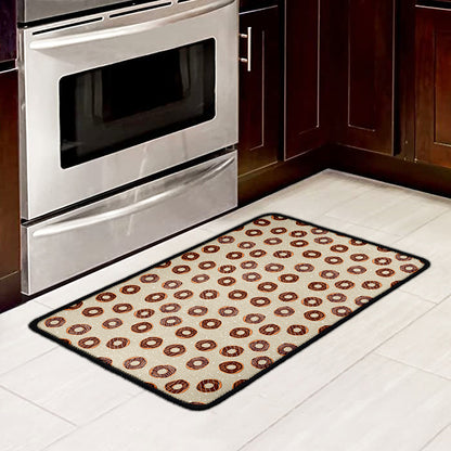 Chocolate Donuts Pattern Print Kitchen Mat