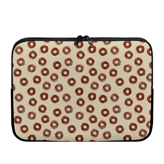 Chocolate Donuts Pattern Print Laptop Sleeve