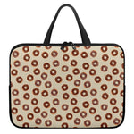 Chocolate Donuts Pattern Print Laptop Sleeve With Handle