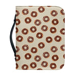 Chocolate Donuts Pattern Print Leather Bible Cover