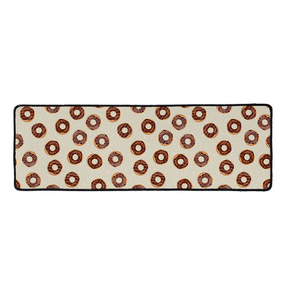 Chocolate Donuts Pattern Print Long Kitchen Mat