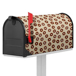 Chocolate Donuts Pattern Print Mailbox Cover