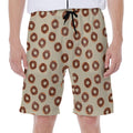 Chocolate Donuts Pattern Print Men's Beach Shorts