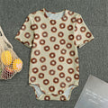 Chocolate Donuts Pattern Print Men's Bodysuit