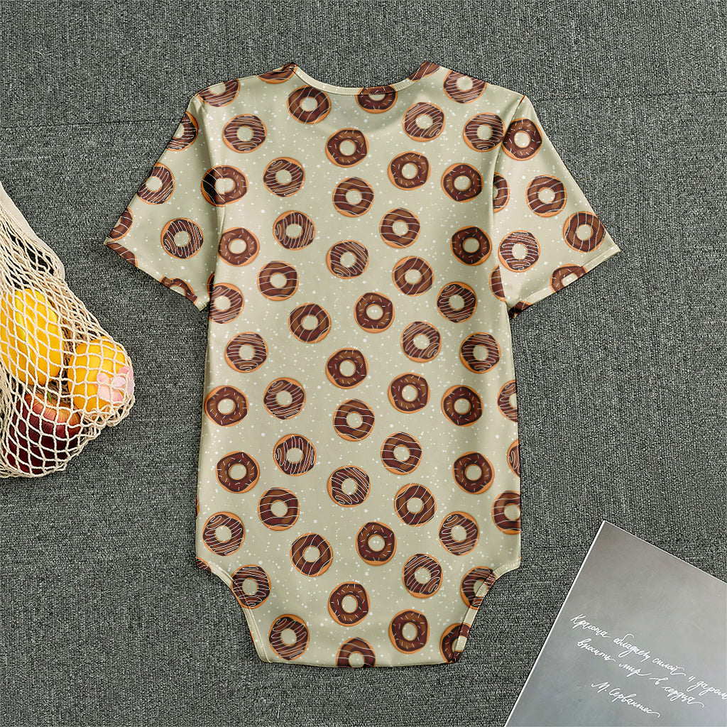Chocolate Donuts Pattern Print Men's Bodysuit