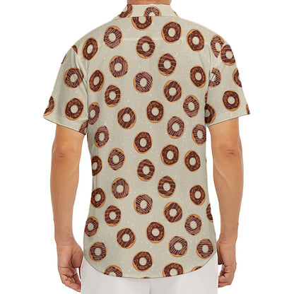 Chocolate Donuts Pattern Print Men's Deep V-Neck Shirt