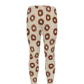 Chocolate Donuts Pattern Print Men's Leggings