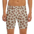 Chocolate Donuts Pattern Print Men's Long Boxer Briefs