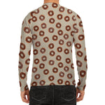 Chocolate Donuts Pattern Print Men's Long Sleeve Rash Guard