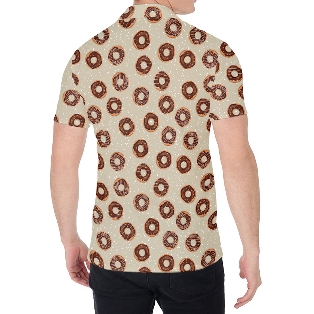 Chocolate Donuts Pattern Print Men's Shirt
