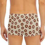Chocolate Donuts Pattern Print Men's Short Boxer Briefs