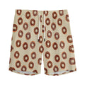 Chocolate Donuts Pattern Print Men's Athletic Shorts