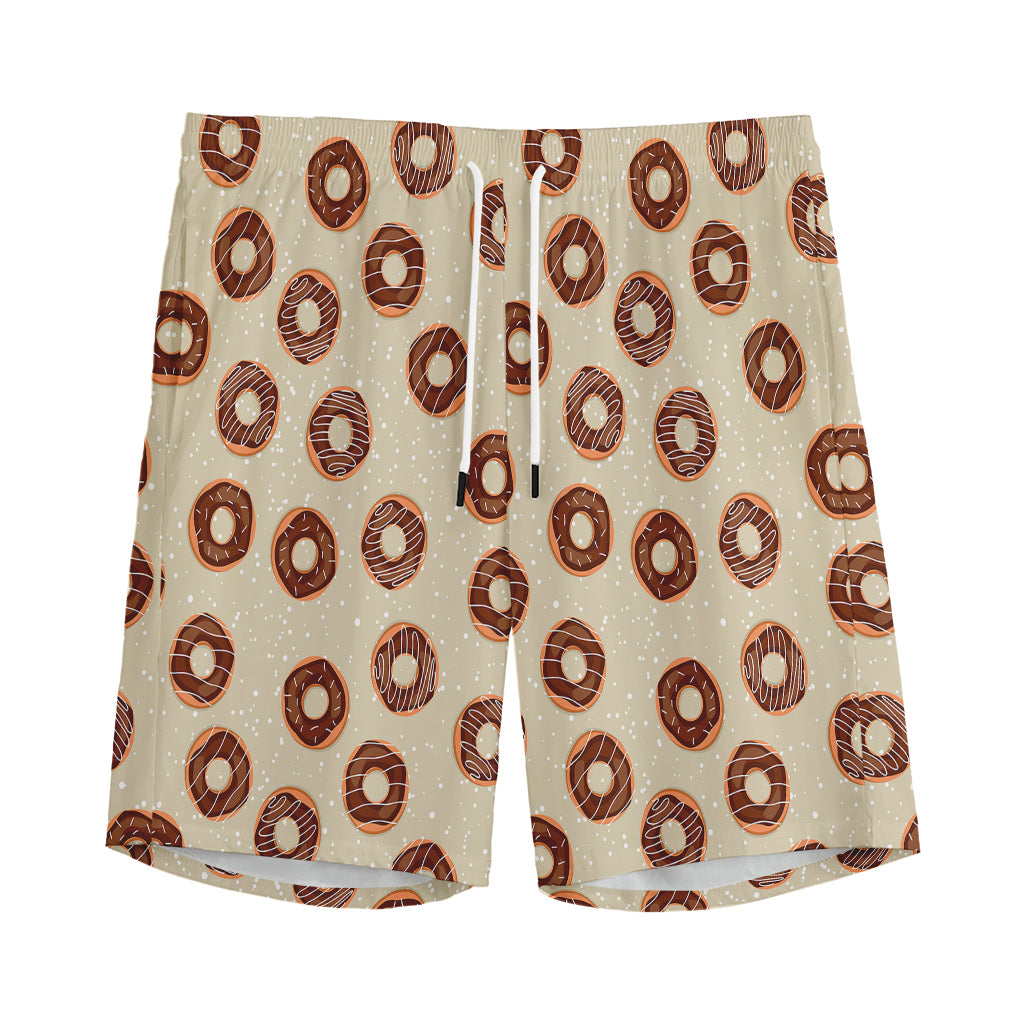 Chocolate Donuts Pattern Print Men's Sports Shorts