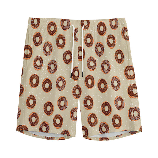 Chocolate Donuts Pattern Print Men's Sports Shorts