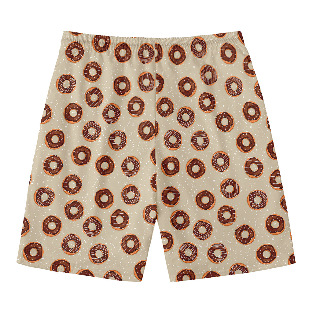 Chocolate Donuts Pattern Print Men's Swim Trunks