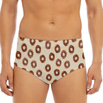 Chocolate Donuts Pattern Print Men's Triangle Swim Briefs